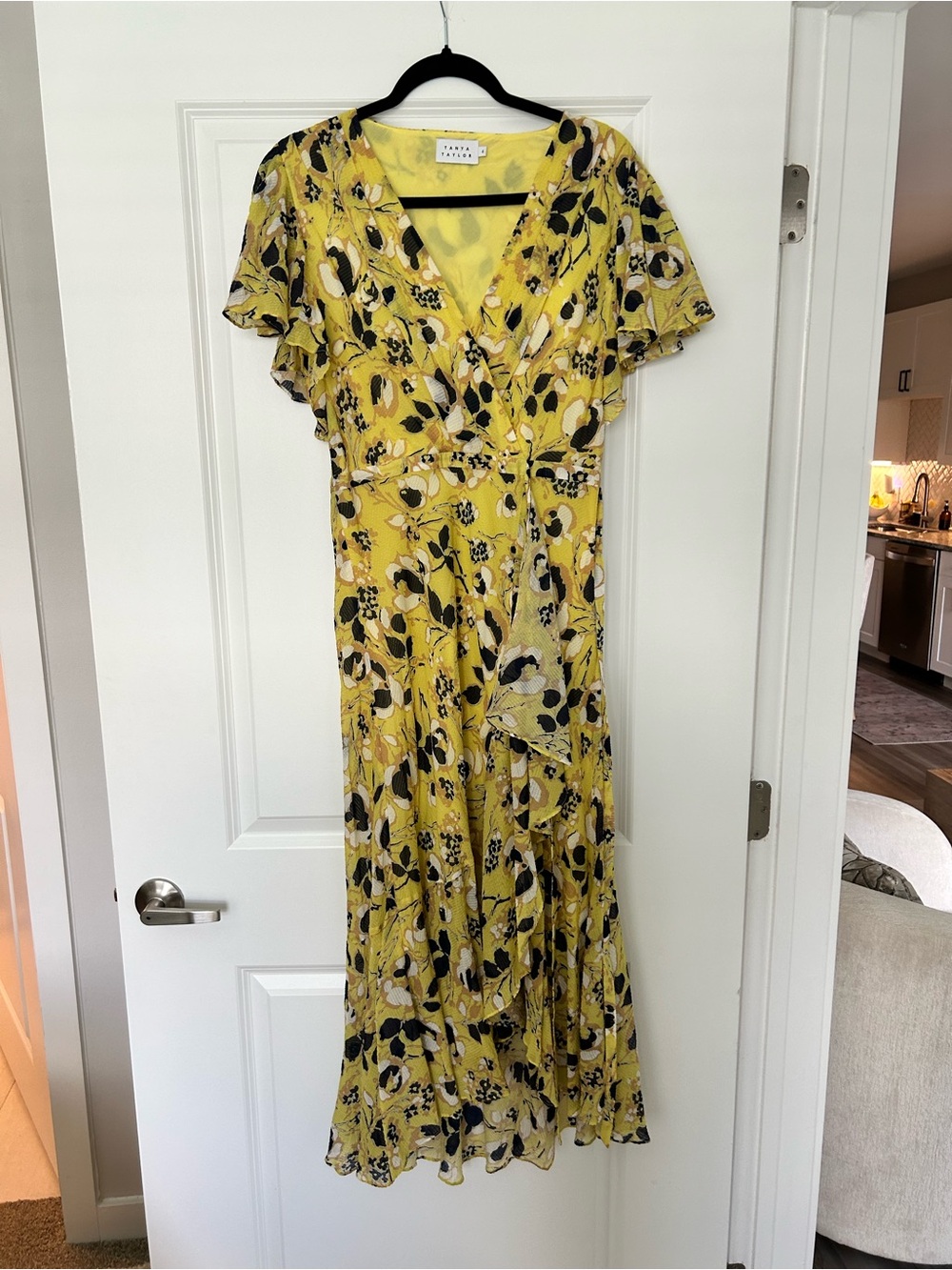 Tanya Taylor Yellow Floral Maxi Dress